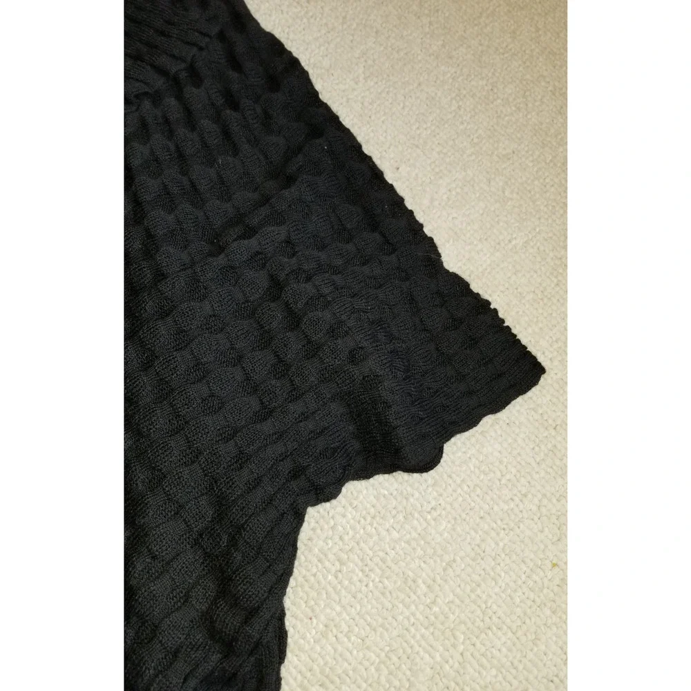 NWOT Women Sweater/Poncho-BEYOND THREADS-black 'Spontini Baby Alpaca Shrug'-L/XL